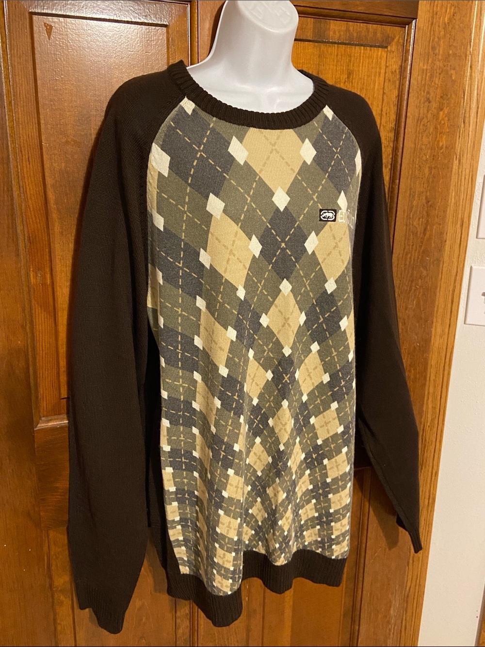 Ecko Unlimited Vintage longsleeve knit pullover argyle pattern Size Large / Tall